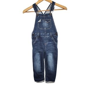 Genuine Kids OshKosh Denim Overalls 5T | Adjustable Straps | Classic Blue